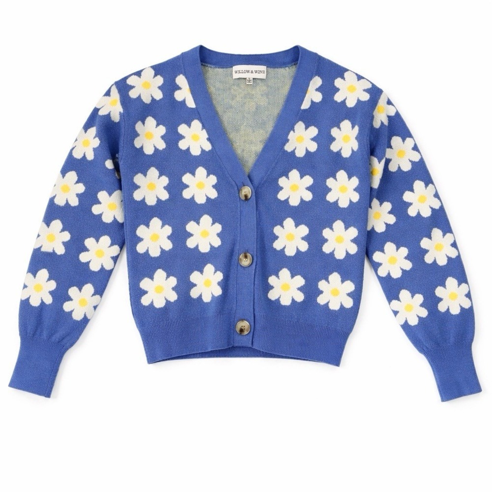Willow & Wind Daisy Sweater Whimsical Cottagecore Size Small Twee Garden